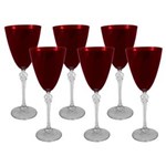 Ficha técnica e caractérísticas do produto Conjunto de Taças Bohemia Elizabeth em Cristal para Vinho Tinto 250ml – 6 Peças - Vermelho