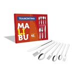 Ficha técnica e caractérísticas do produto Conjunto de Talheres Faqueiro Malibu Inox 42 Pcs - Tramontina