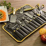 Conjunto de Utensílios Aço Inox 11 Peças Inventare Amarelo - La Cuisine Premium