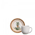 Ficha técnica e caractérísticas do produto Conjunto de Xicaras de Cafe 6 Pecas Pineapple Natural Porto Brasil