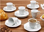 Ficha técnica e caractérísticas do produto Conjunto de Xícaras de Café com Pires Schmidt Linha Prisma 12 Unidades