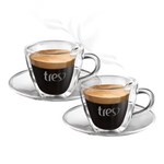 Ficha técnica e caractérísticas do produto Conjunto de 2 Xícaras de Café em Vidro Coração 50ml Três Corações - TRANSPARENTE