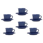 Ficha técnica e caractérísticas do produto Conjunto de Xícaras para Chá Oxford Daily Blue em Cerâmica 200 ML JM21-6026 - 6 Peças