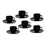 Ficha técnica e caractérísticas do produto Conjunto de Xícaras para Chá Oxford Porcelanas Coup Black em Porcelana EM21-4924 - 6 Peças