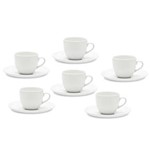 Ficha técnica e caractérísticas do produto Conjunto de Xícaras para Chá Oxford Porcelanas Coup White em Porcelana 200 Ml - 6 Peças