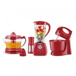 Ficha técnica e caractérísticas do produto Conjunto Especial Kit Gourmet II Red KT-70 Mondial Vermelho