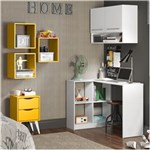 Ficha técnica e caractérísticas do produto Conjunto Home Office Paradiso Madesa - Branco/Amarelo