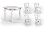 Ficha técnica e caractérísticas do produto Conjunto Infantil 60x60 com 4 Cadeiras - Branca - BTB Móveis