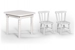 Ficha técnica e caractérísticas do produto Conjunto Infantil 60x60 com 2 Cadeiras - Branca - BTB Móveis