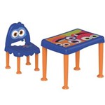 Ficha técnica e caractérísticas do produto Conjunto Infantil de Mesa e Cadeira Tramontina Monster Kids - Azul/Laranja