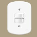 Ficha técnica e caractérísticas do produto Conjunto 2 Interruptor Simples Blanc 10a 250v Branco - Fame