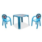 Ficha técnica e caractérísticas do produto Conjunto Mesa + 2 Cadeira Infantil Plasútil Carros - Azul