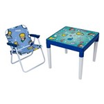 Ficha técnica e caractérísticas do produto Conjunto Mesa com Cadeira Infantil Atlantis Maremoto Mor - Azul Marinho