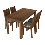 Ficha técnica e caractérísticas do produto Conjunto Mesa de Jantar com 4 Cadeiras Rustic-Lírio Rosie Madesa