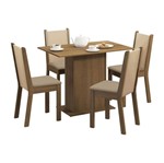 Ficha técnica e caractérísticas do produto Conjunto Mesa de Jantar com 4 Cadeiras Rustic-Pérola Talita Madesa