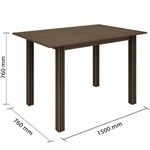 Ficha técnica e caractérísticas do produto Conjunto Mesa de Jantar Dallas com 6 Cadeiras em MDP - Indekes