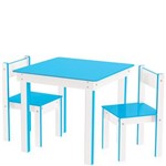Ficha técnica e caractérísticas do produto Conjunto Mesa e Cadeiras Infantil GoPlay Azul - Junges - AZUL BEBÊ