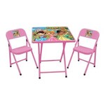Ficha técnica e caractérísticas do produto Conjunto Mesa e Cadeiras Infantil Princesas Rosa - Rosa
