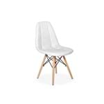 Ficha técnica e caractérísticas do produto Cadeira Dkr Charles Eames Wood Estofada Botonê - Branca