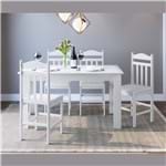 Ficha técnica e caractérísticas do produto Conjunto Mesa Cozinha com 4 Cadeiras Branco Móveis Canção