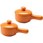 Ficha técnica e caractérísticas do produto Conjunto Mini Panela com Tampa 2 Peças Laranja La Cuisine