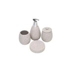 Ficha técnica e caractérísticas do produto Conjunto para Banheiro 4 Peças em Cerâmica Stone Prestige - ÚNICA