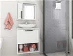 Ficha técnica e caractérísticas do produto Conjunto para Banheiro Branco Altura 19,5 - Brv Móveis