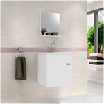 Ficha técnica e caractérísticas do produto Conjunto para Banheiro com Gabinete, Cuba e Espelho - Branco