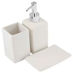 Ficha técnica e caractérísticas do produto Conjunto para Banheiro em Cerâmica 3 Peças - Hauskraft - Branco