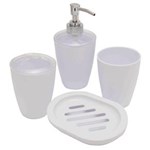 Ficha técnica e caractérísticas do produto Conjunto para Banheiro em Plástico 4 Peças - Hauskraft - Branco