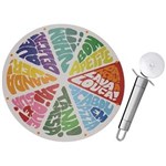 Ficha técnica e caractérísticas do produto Conjunto para Pizza com Tábua de Vidro 2 Peças - Fatias - Euro Home - Bege