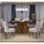 Ficha técnica e caractérísticas do produto Conjunto para Sala de Jantar Mesa Italia (1700X900) com 06 Cadeiras Golden - Dj Móveis