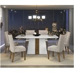 Ficha técnica e caractérísticas do produto Conjunto para Sala de Jantar Mesa Itália 6 Cadeiras Golden Dj Móveis