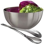 Ficha técnica e caractérísticas do produto Conjunto para Saladeira Salad Set 3 Pçs - Prata