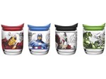 Ficha técnica e caractérísticas do produto Conjunto Pote de Vidro Redondo 4 Peças com Tampa - 700ml Nadir Marvel Opa! Avengers