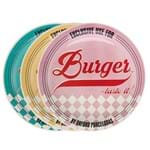 Ficha técnica e caractérísticas do produto Conjunto Prato Burger 26cm Sortido 3 PeÃ§as - Multicolorido - Dafiti