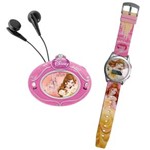 Ficha técnica e caractérísticas do produto Conjunto Rádio FM e Relógio Digital Candide Princesas Bela Rosa