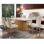 Ficha técnica e caractérísticas do produto Conjunto Sala de Jantar com 6 Cadeiras Mariana Espresso Móveis Creme/Off White/Imbuia