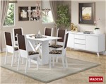 Ficha técnica e caractérísticas do produto Conjunto Sala de Jantar Madesa Moline Mesa Tampo de Madeira com 6 Cadeiras