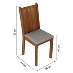 Ficha técnica e caractérísticas do produto Conjunto Sala de Jantar Madesa Rute Mesa Tampo de Madeira com 4 Cadeiras - Marrom