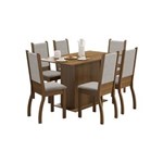 Ficha técnica e caractérísticas do produto Conjunto Sala de Jantar Mesa com 6 Cadeira Madesa Greice Rusticom - CINZA