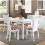Ficha técnica e caractérísticas do produto Conjunto Sala de Jantar Mesa e 4 Cadeiras Rute Madesa Branco/Vermelho