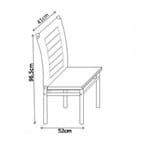 Ficha técnica e caractérísticas do produto Conjunto Sala de Jantar Tokio Mesa 6 Cadeiras Art Panta Cromado/marrom Tex