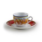 Ficha técnica e caractérísticas do produto Conjunto Xícara de Café e Píres de Porcelana 90ml Baeza - BRANCO