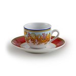 Ficha técnica e caractérísticas do produto Conjunto Xícara de Café e Píres de Porcelana 90ml Baeza