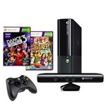 Ficha técnica e caractérísticas do produto Console Microsoft Xbox 360 4GB + Kinect + Controle Wireless + Jogo Kinect Adventures + Jogo Dance Central 3 - Console Microsoft Xbox 360 4GB + Kinect