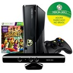 Ficha técnica e caractérísticas do produto Console Microsoft Xbox 360 com 4GB de Memória + Controle Sem Fio + Kinect + Jogo Kinect Adventures - Xbox 360