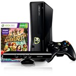 Console Oficial Xbox 4GB + Kinect Sensor + Jogo Kinect Adventures + Controle Sem Fio - Microsoft