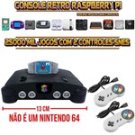 Ficha técnica e caractérísticas do produto Console Retrô Mini N64 RetroPie 25.000 Jogos + 2 Controles SNES