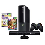 Ficha técnica e caractérísticas do produto Console Xbox 360 4GB Kinect + Jogo Kinect Sports Ultimate + Jogo Kinect Adventures